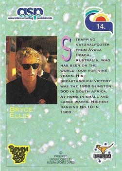 1993 Futera Hot Surf #14 Bryce Ellis Back